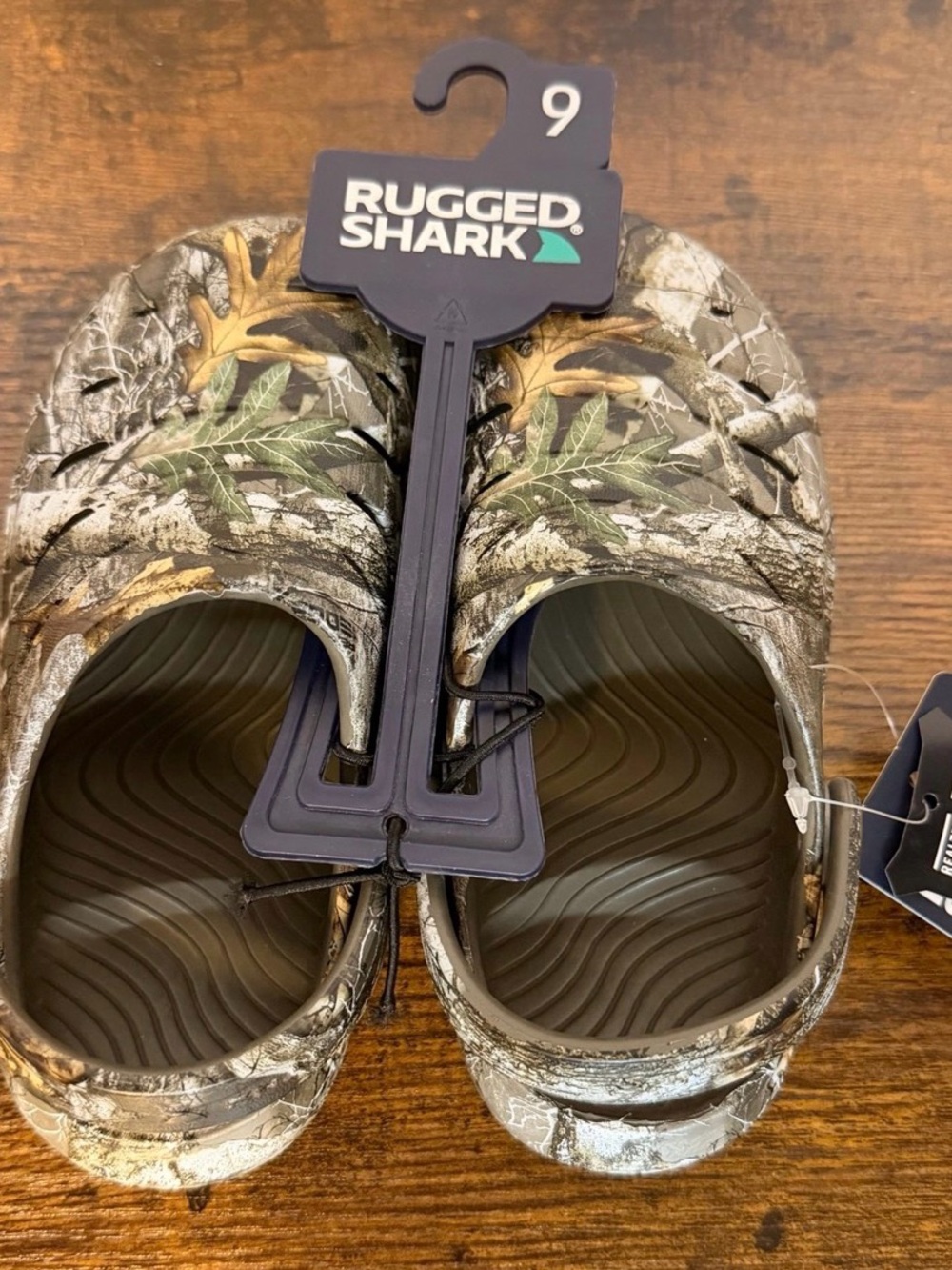 Toddler Rugged Shark Camo Slip-On Clogs - Brown/Green